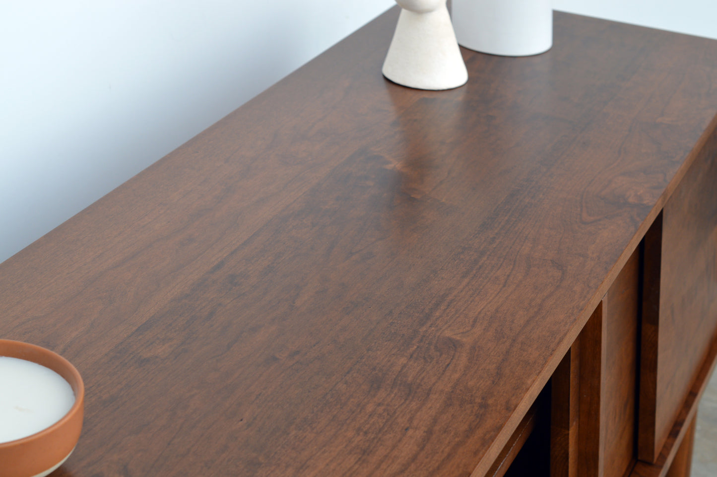 Kasse Credenza - Solid Cherry - Teak Finish - Solid Wood base 75L x 19W x 24H