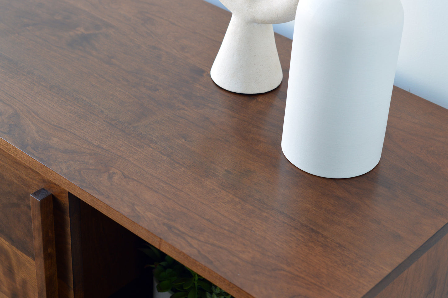 Kasse Credenza - Solid Cherry - Teak Finish - Solid Wood base 75L x 19W x 24H