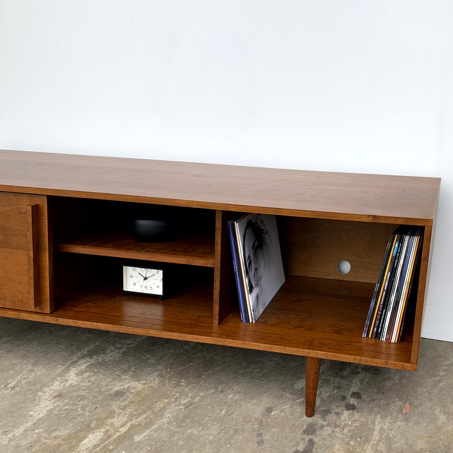 Kasse Credenza - Solid Cherry - Teak Finish 75L x 19W x 24H