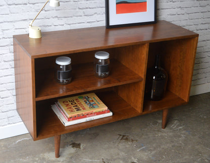 Cordial Credenza – Media Cabinet – Solid Cherry – Teak Finish – 48"L x 16"W x 30"H (Body 22", Legs 8")