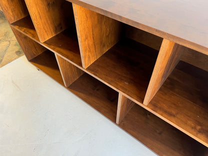 Record Storage Cabinet with Base - 700 Records - Cherry - Teak Finish