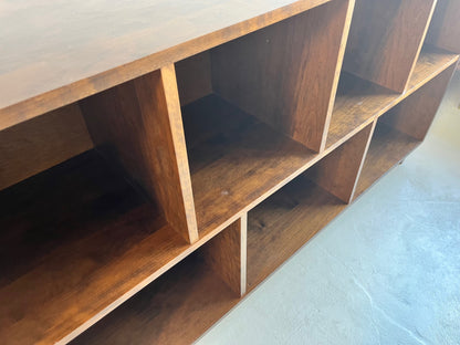 Record Storage Cabinet with Base - 700 Records - Cherry - Teak Finish