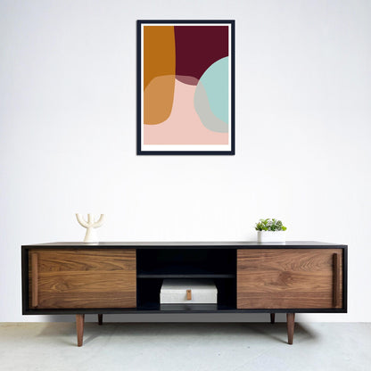 Kasse Credenza / Media Console - 75" - Walnut - Ebony