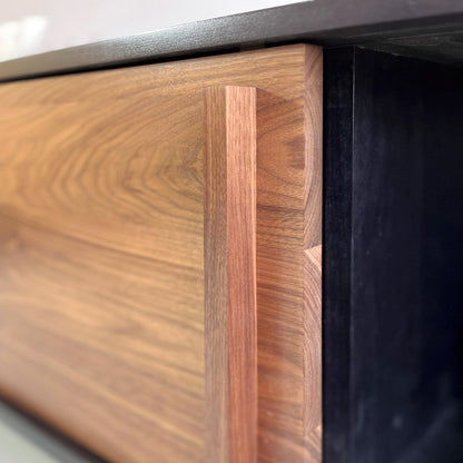 Kasse Credenza / Media Console - 75" - Walnut - Ebony
