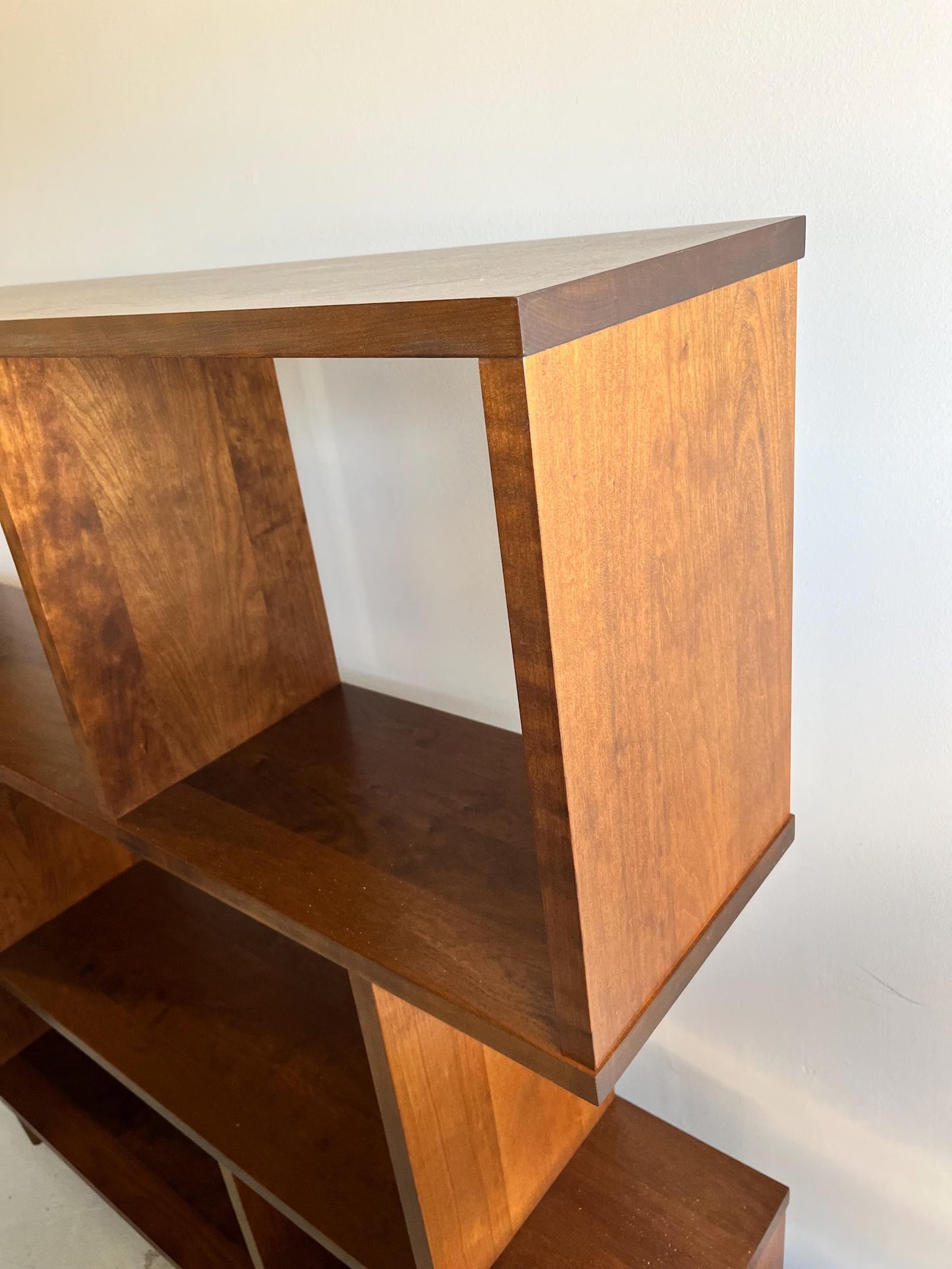 Oxelaand Multilevel Bookcase -65”-Cherry- teak stain