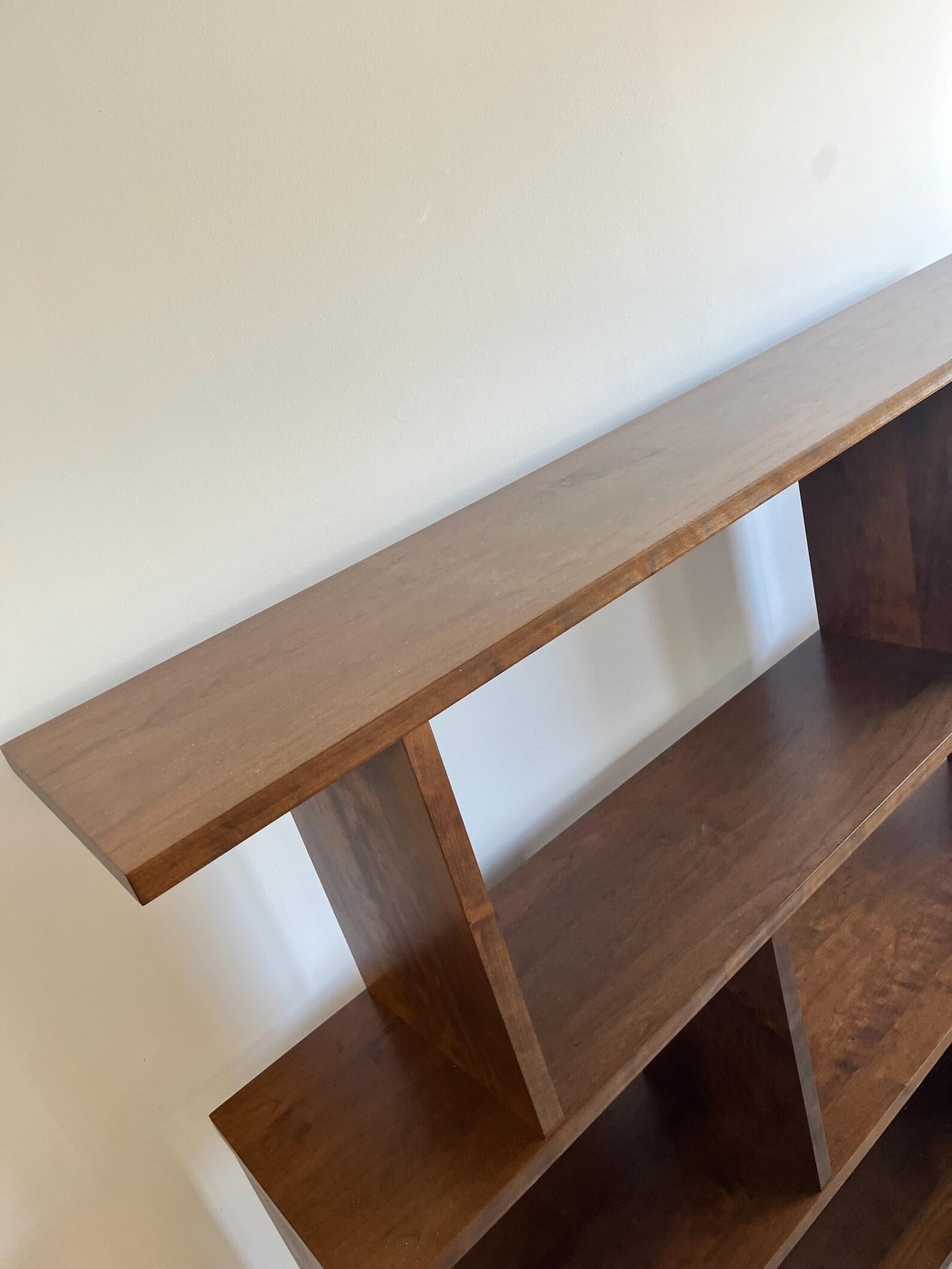 Oxelaand Multilevel Bookcase -65”-Cherry- teak stain