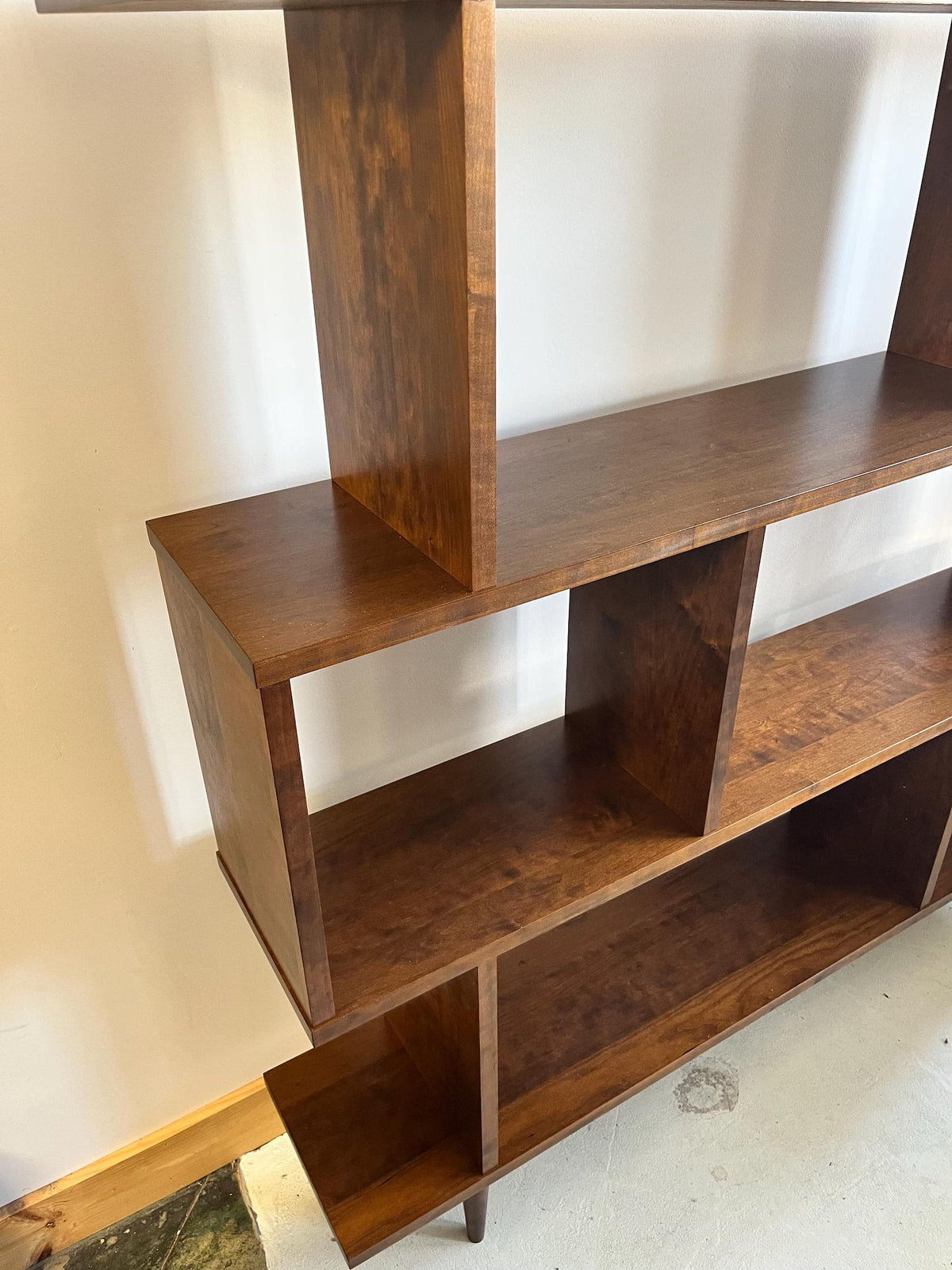 Oxelaand Multilevel Bookcase -65”-Cherry- teak stain