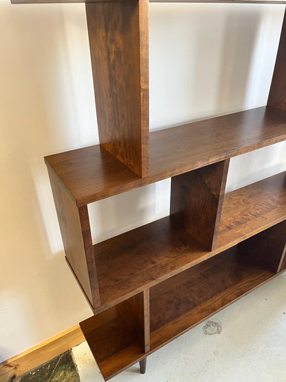 Oxelaand Multilevel Bookcase -65”-Cherry- teak stain