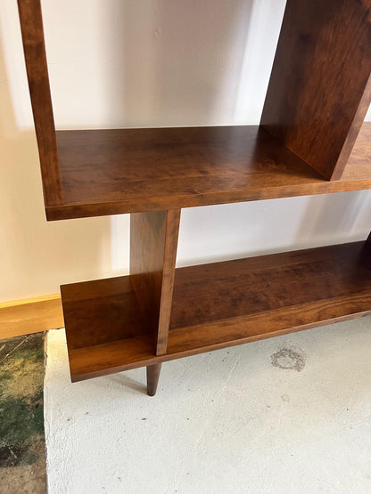 Oxelaand Multilevel Bookcase -65”-Cherry- teak stain