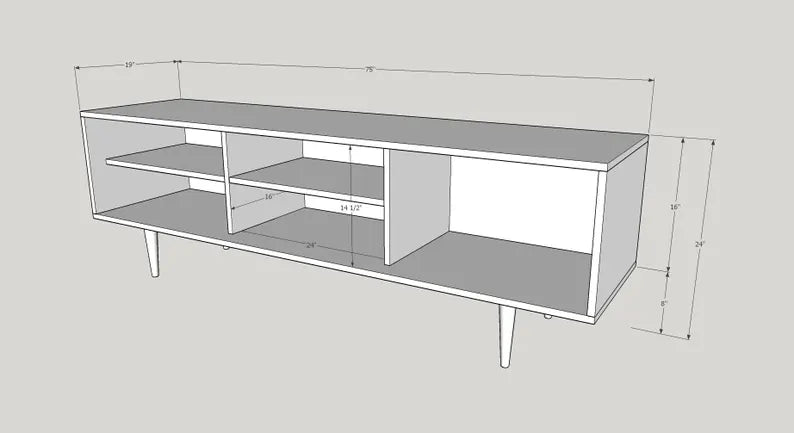Mercer Credenza - Solid Cherry - Wood base