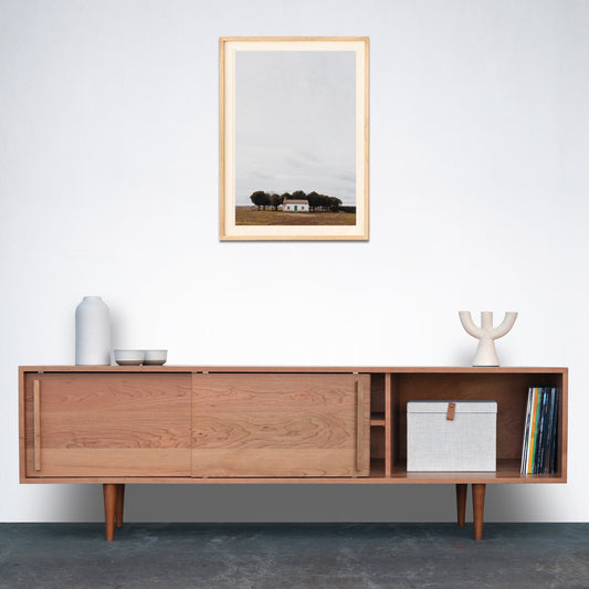 Kasse Credenza - Solid Cherry - Clear Finish  75L x 19W x 24H